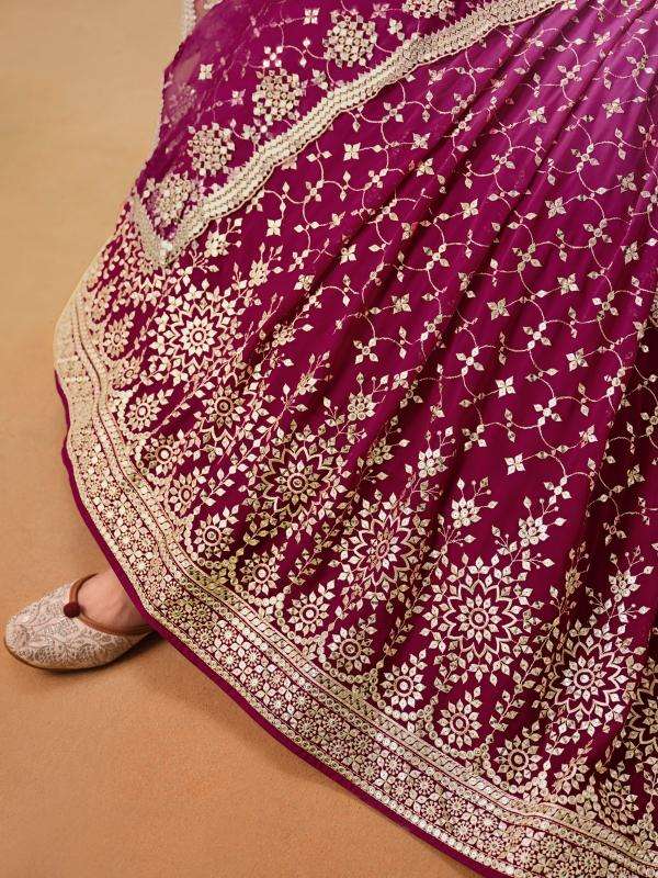 Zeel Clothing OMBRE Georgette Pink Latest lehenga choli collection in India