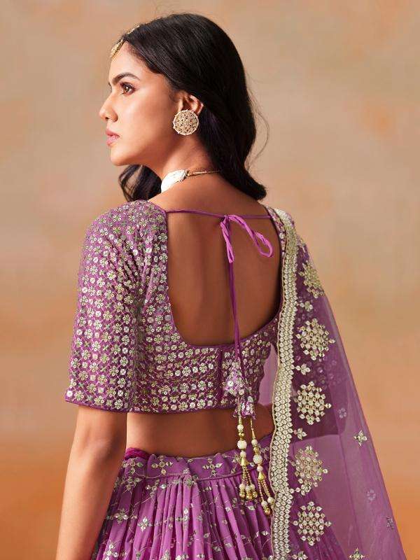 Zeel Clothing OMBRE Georgette rani Pink Bridal lehenga choli suppliers