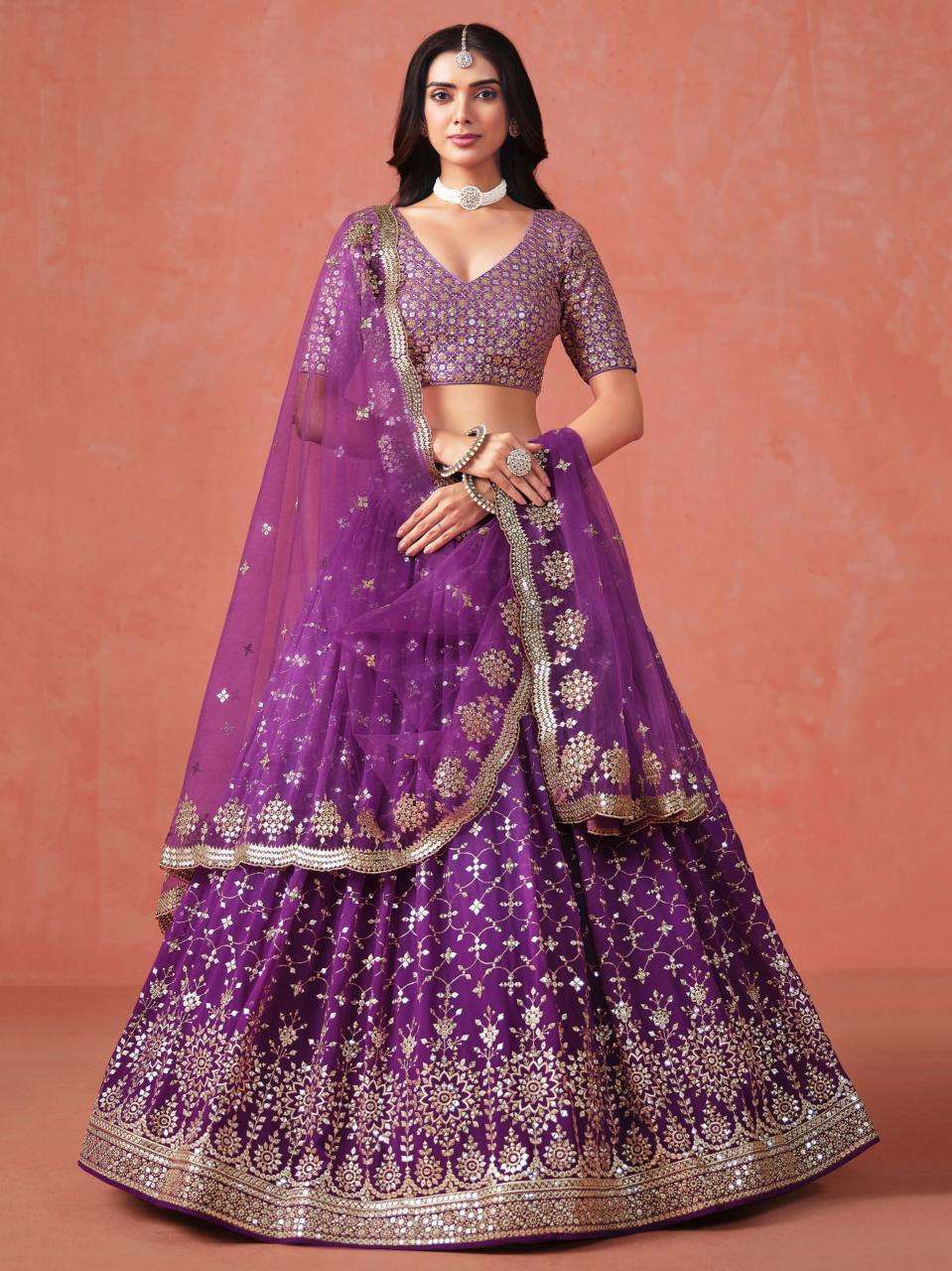 Zeel Clothing purple  Bridal lehenga in Kolkata
