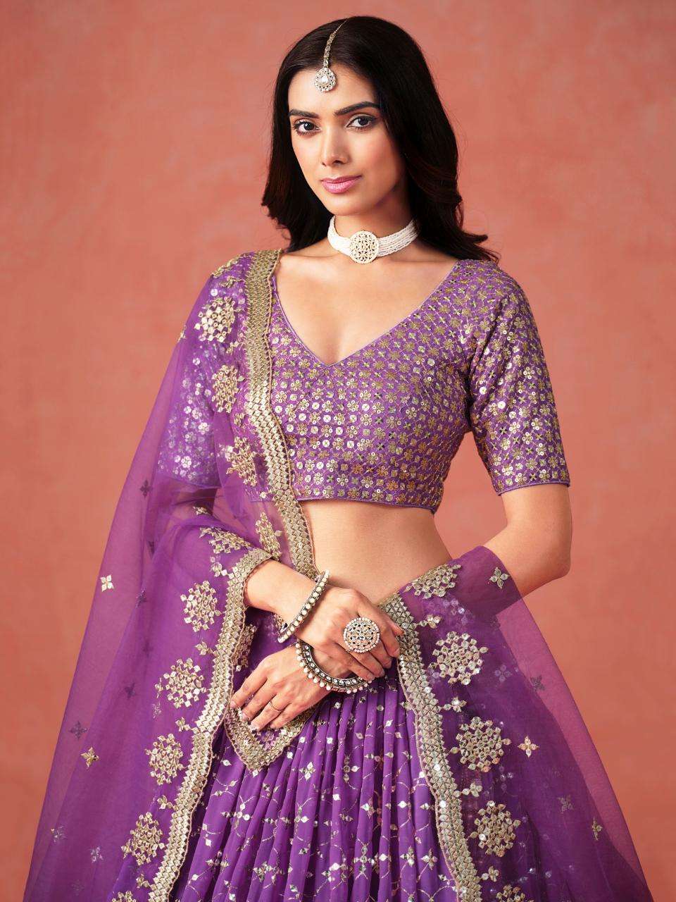 Zeel Clothing purple  Bridal lehenga in Kolkata