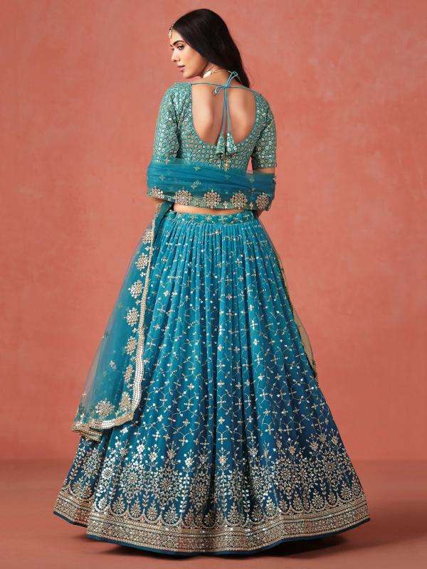 Zeel Clothing RAMA BLUE Indian lehenga choli in Kolkata