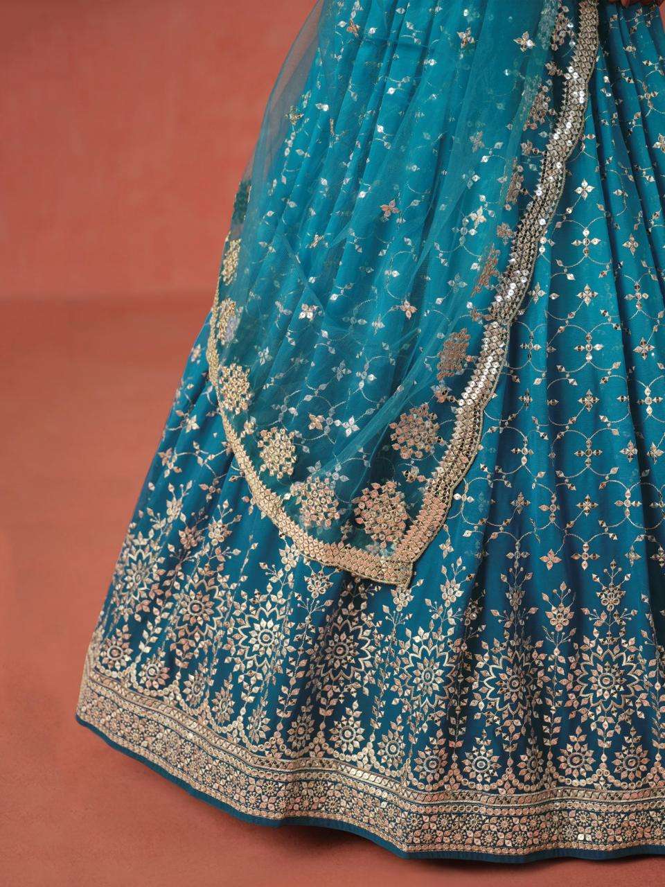 Zeel Clothing RAMA BLUE Indian lehenga choli in Kolkata