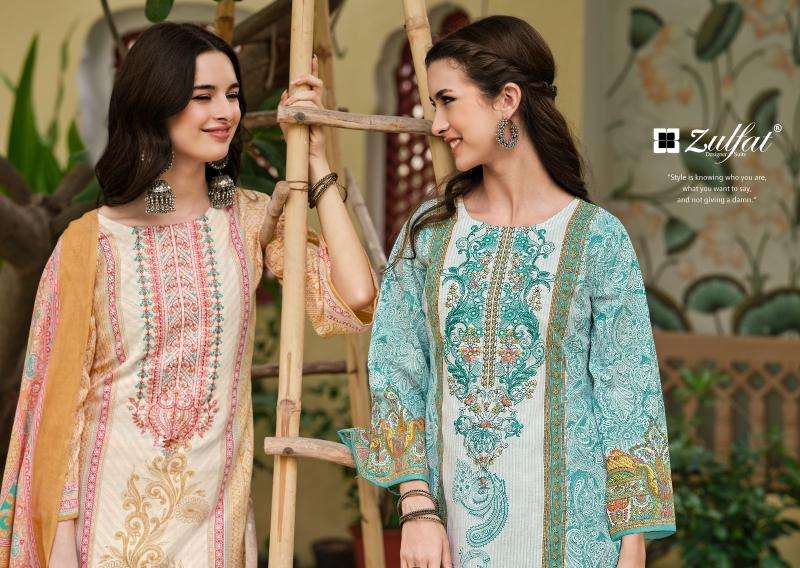 Zulfat designer suits venisha vol 2 Designer dress materials wholesale