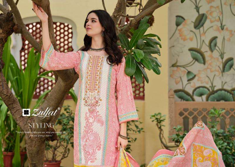 Zulfat designer suits venisha vol 2 Designer dress materials wholesale