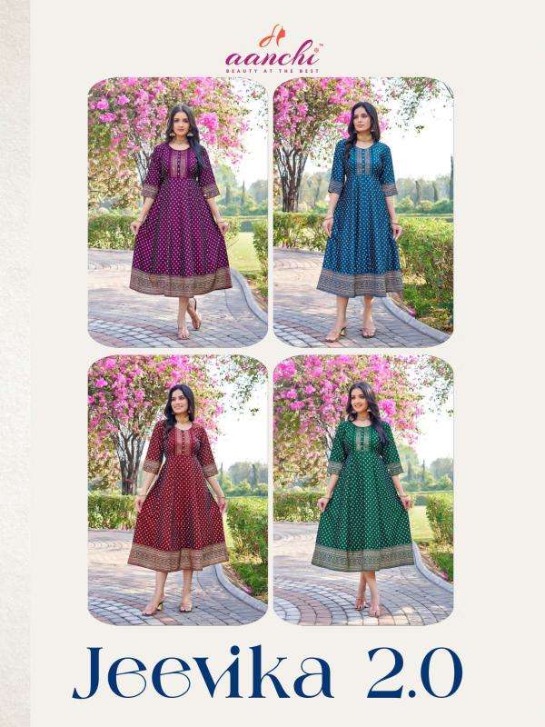 Aanchi jeevika 2.0 indian party wear kurtis images