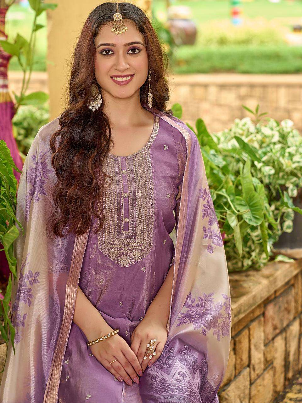 Aanchi kesariya indian party wear designer kurtis