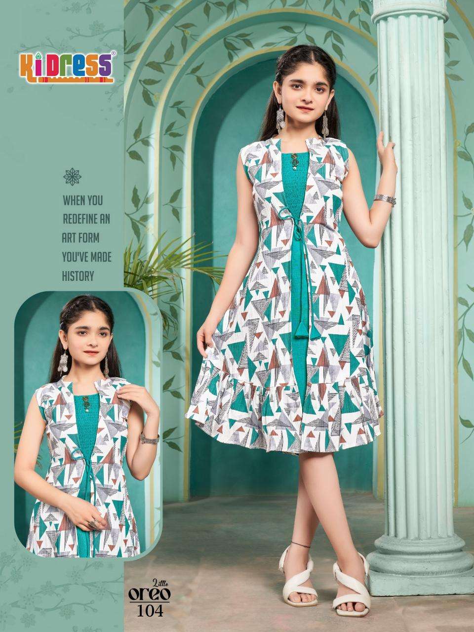 Aanchi little oreo indian kurti design