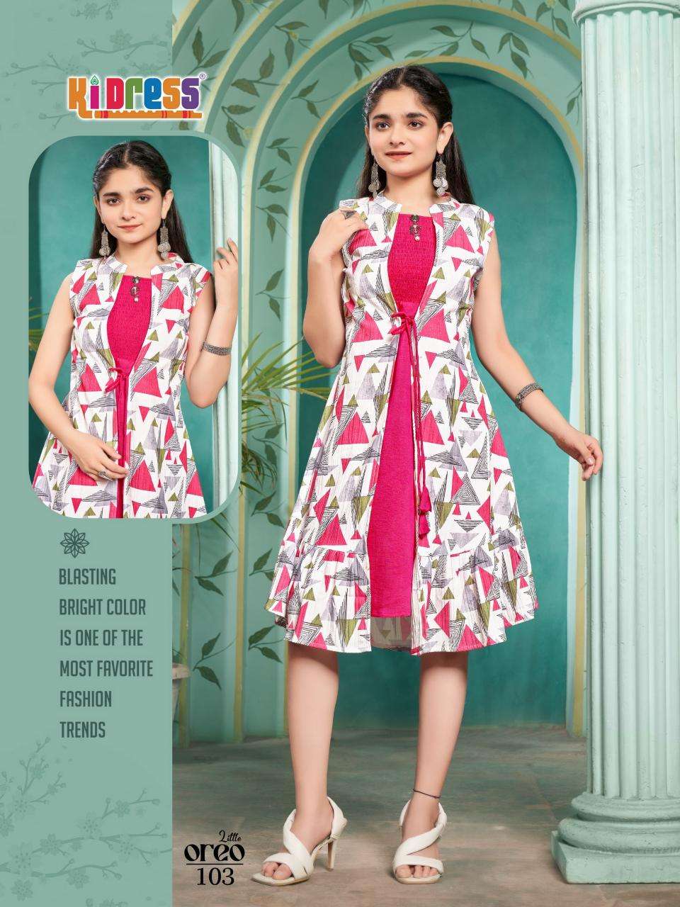 Aanchi little oreo indian kurti design