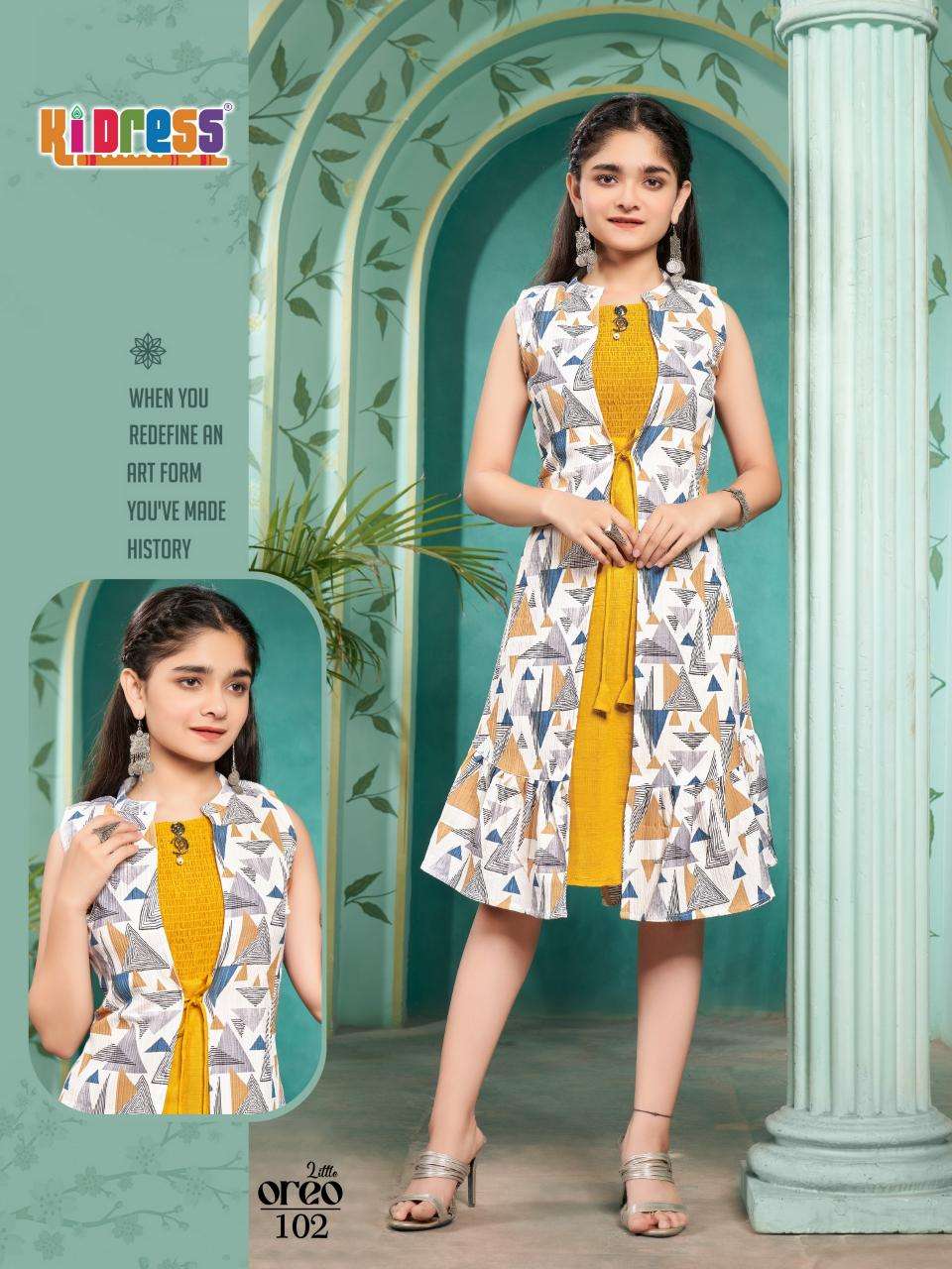 Aanchi little oreo indian kurti design