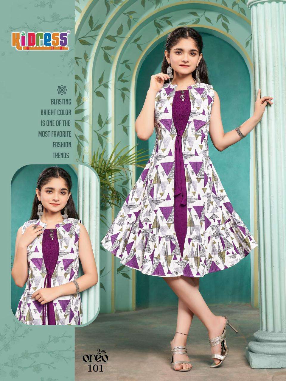 Aanchi little oreo indian kurti design