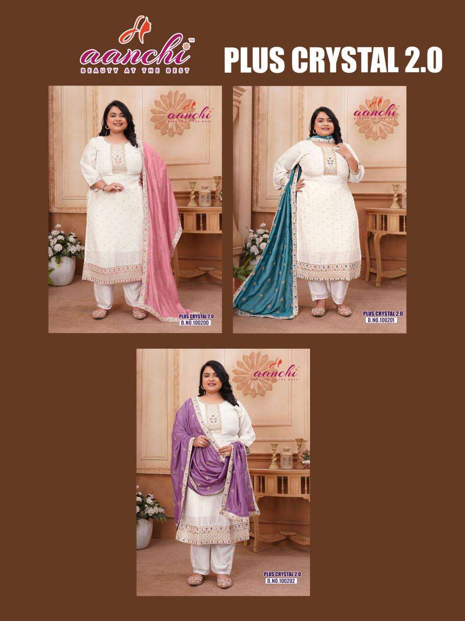 Aanchi plus crystal 2.0 kurtis indian dress