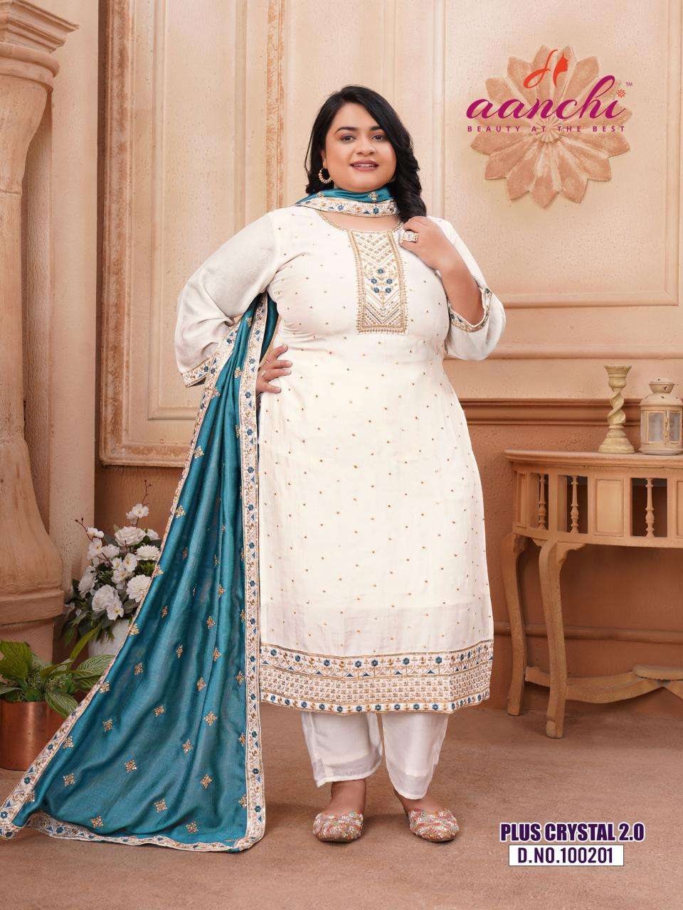 Aanchi plus crystal 2.0 kurtis indian dress