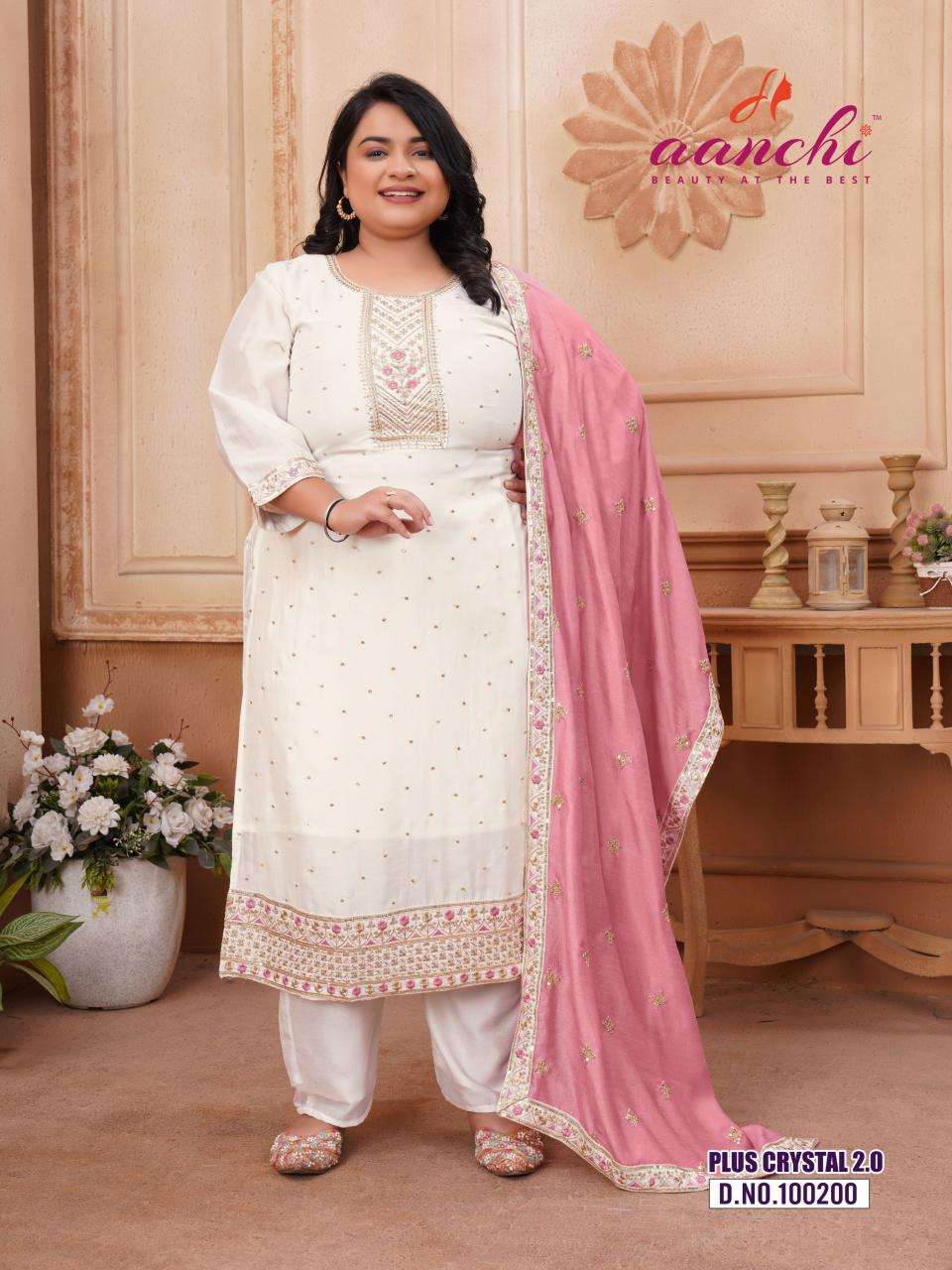 Aanchi plus crystal 2.0 kurtis indian dress