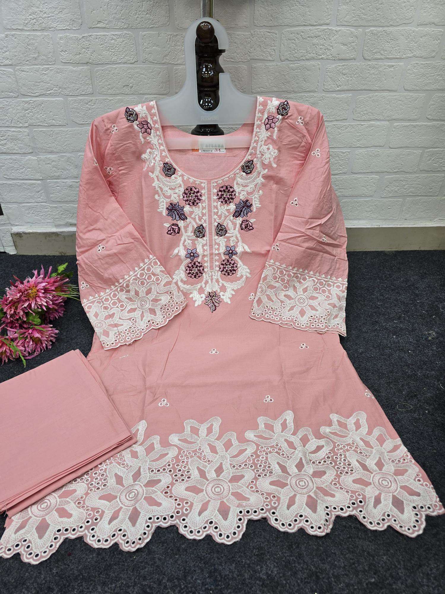 Afsana raheza lakhnavi style co ord set Kurti exporters in Ahmedabad