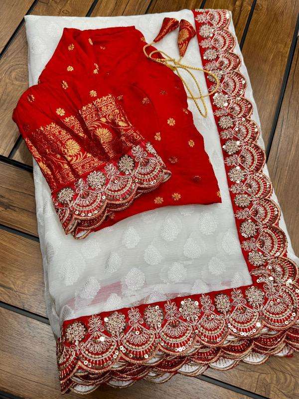 Akshara durga pooja soft georgette Hyderabadi saree market
