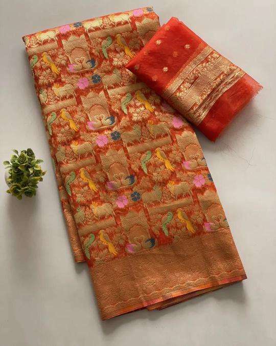 Akshara kora organza silk Saree exporters in Hyderabad