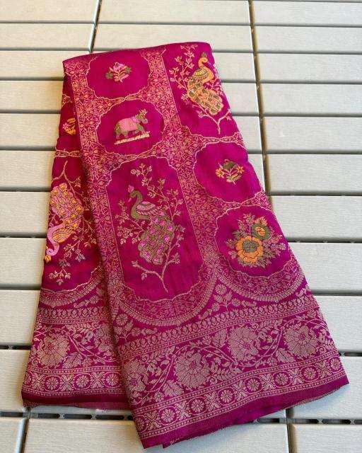 Akshara Pure soft banarasi Saree manufacturers in Surat