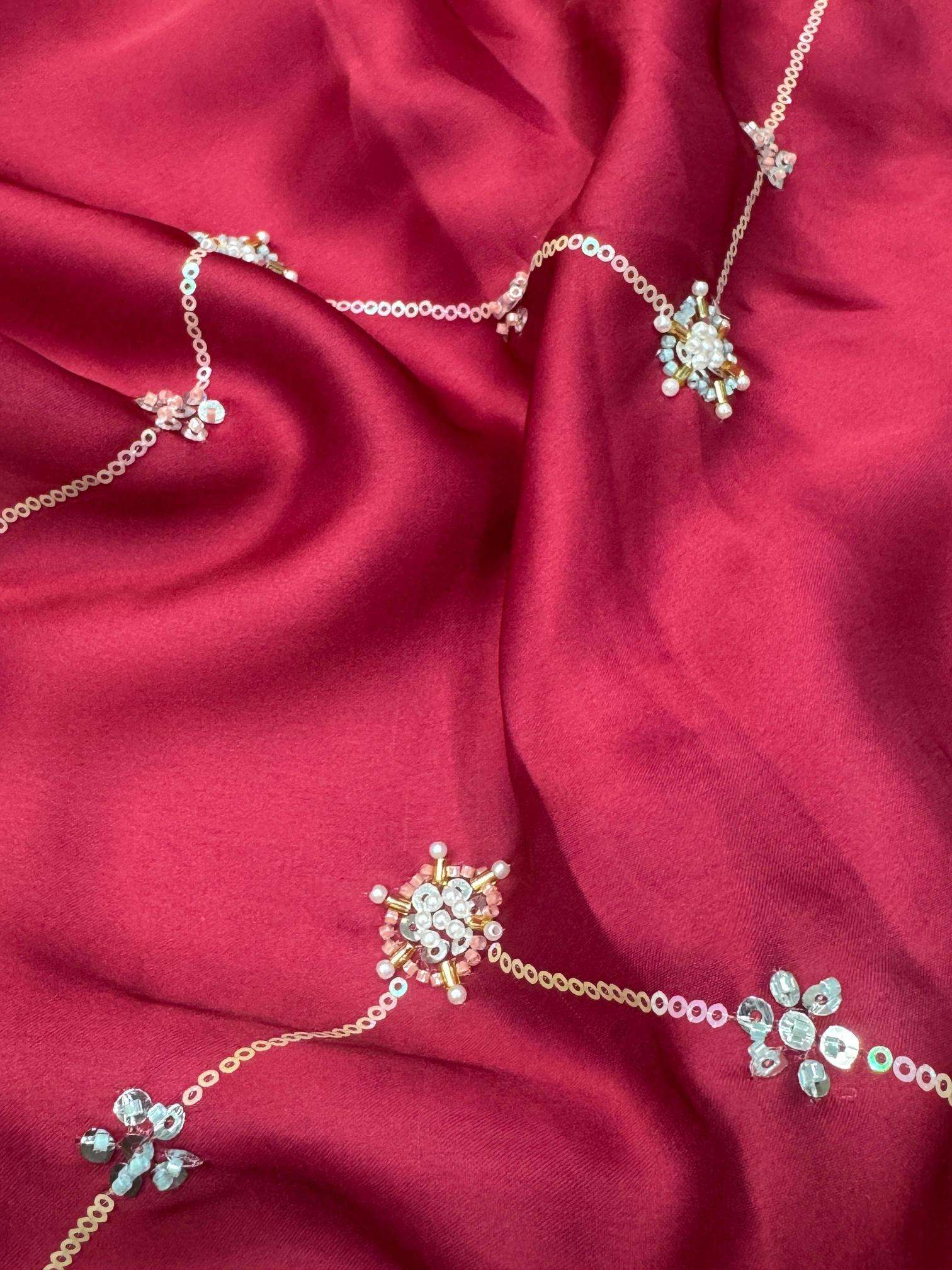 Akshara satin georgette ajrakh printed Saree wholesale market in Delhi