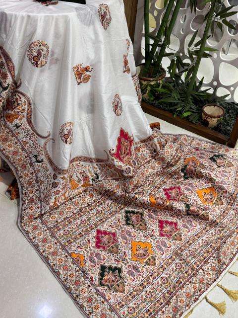 Akshara soft rajwadi pashmina silk Sarees manufacturers in Ahmedabad