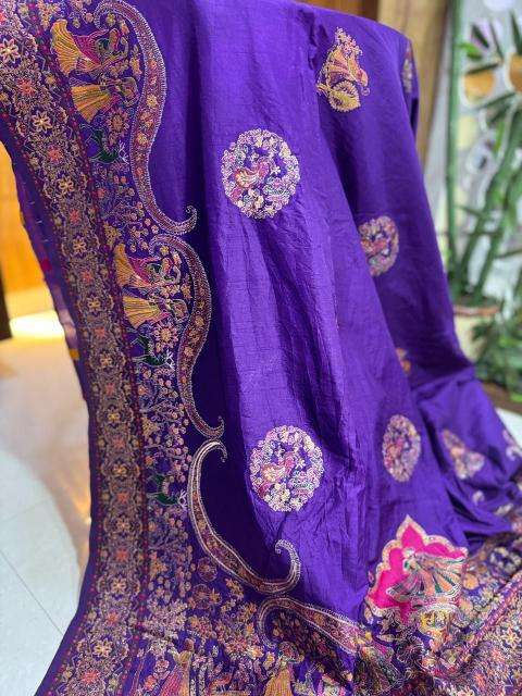 Akshara soft rajwadi pashmina silk Sarees manufacturers in Ahmedabad