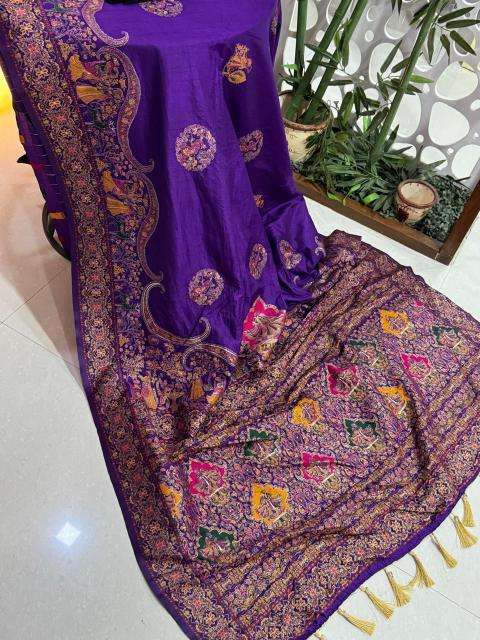 Akshara soft rajwadi pashmina silk Sarees manufacturers in Ahmedabad