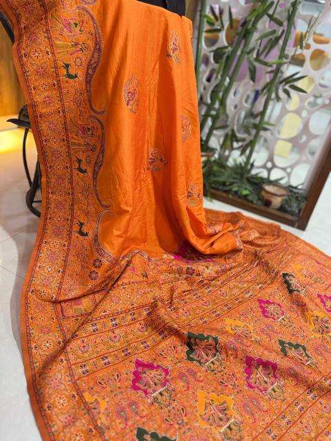 Akshara soft rajwadi pashmina silk Sarees manufacturers in Ahmedabad