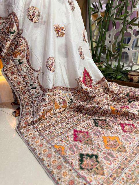 Akshara soft rajwadi pashmina silk Sarees manufacturers in Ahmedabad