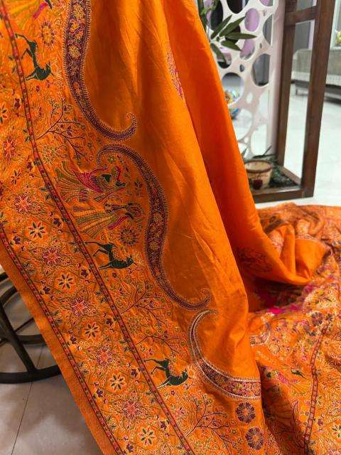 Akshara soft rajwadi pashmina silk Sarees manufacturers in Ahmedabad