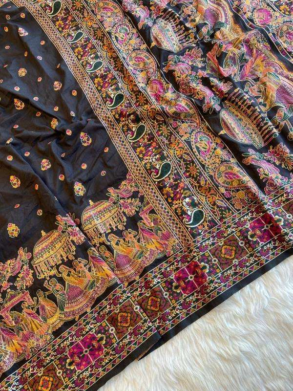 Akshara soft rajwadi pashmina silk Wholesale saree dealers in Surat