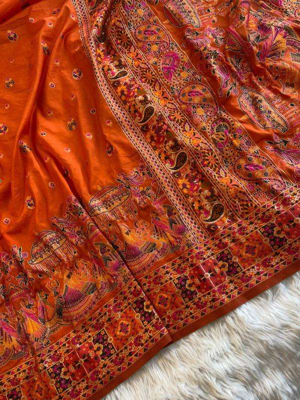 Akshara soft rajwadi pashmina silk Wholesale saree dealers in Surat