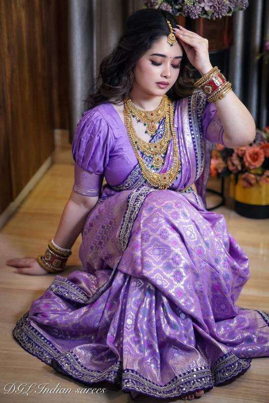 Akshara soft russian bandhej silk Saree wholesale market in India