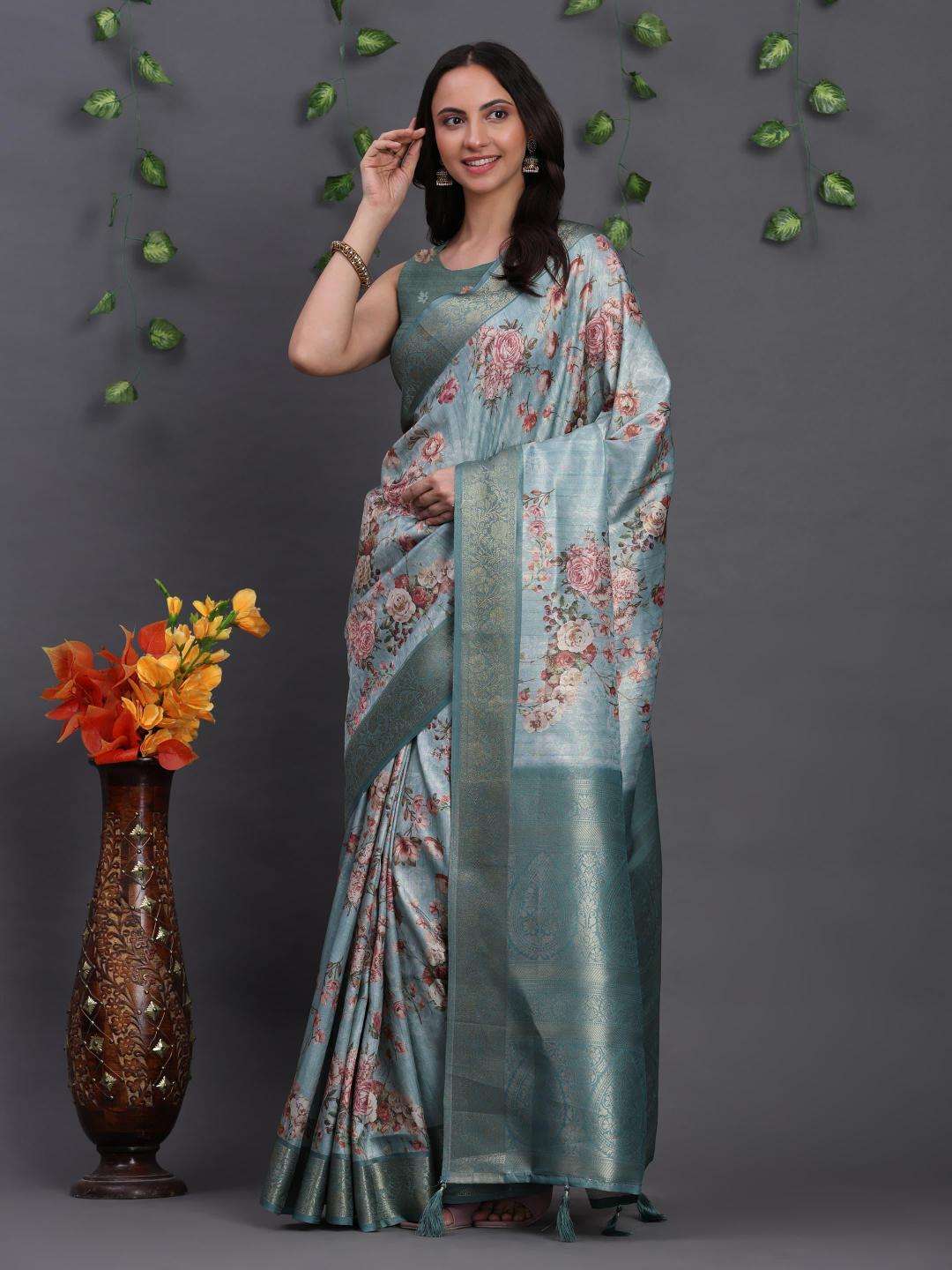 Akshara softy banasari south silk Saree wholesalers in Ahmedabad