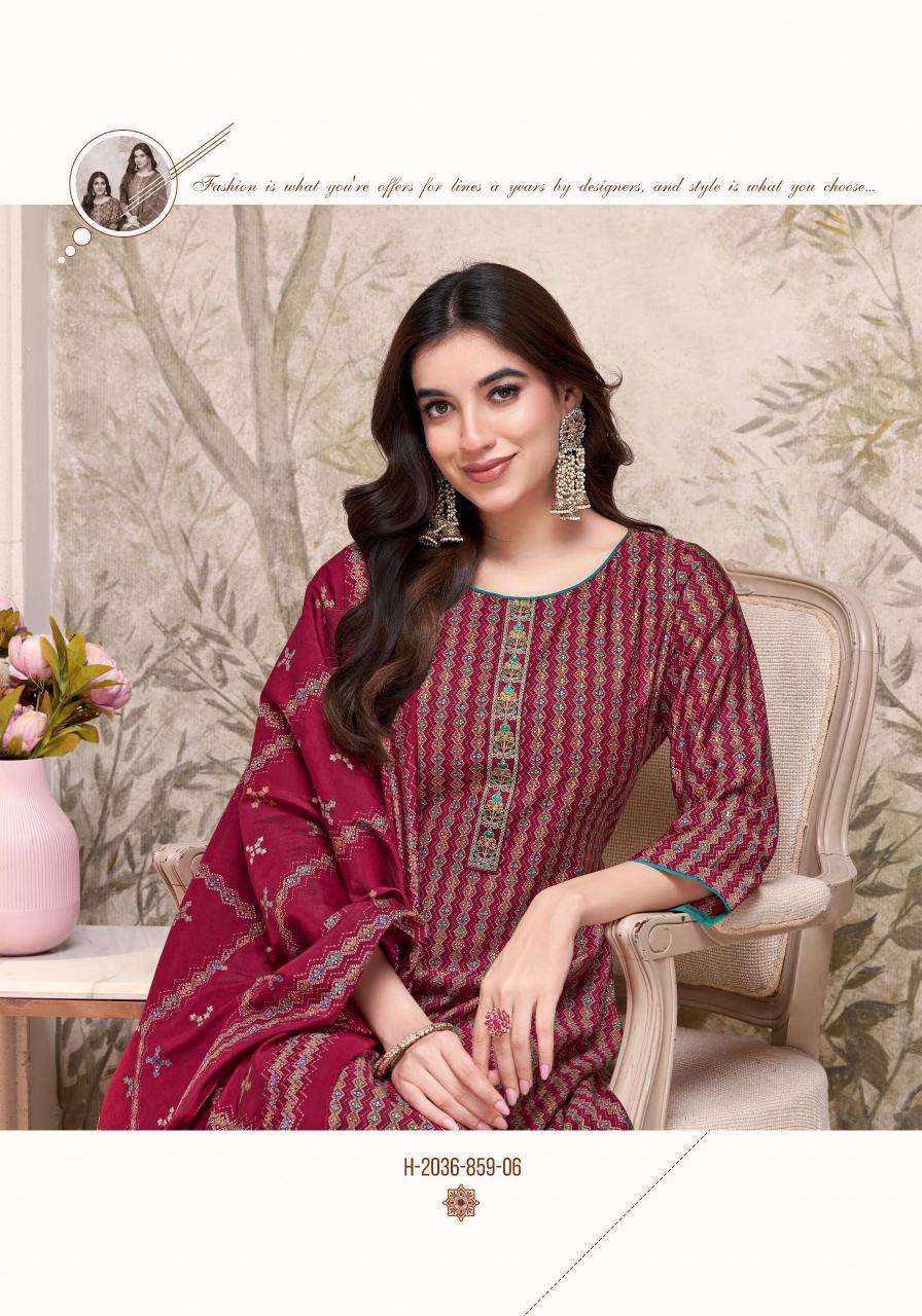 Alok suit heer 8 Dress materials manufacturers in ahmedabad