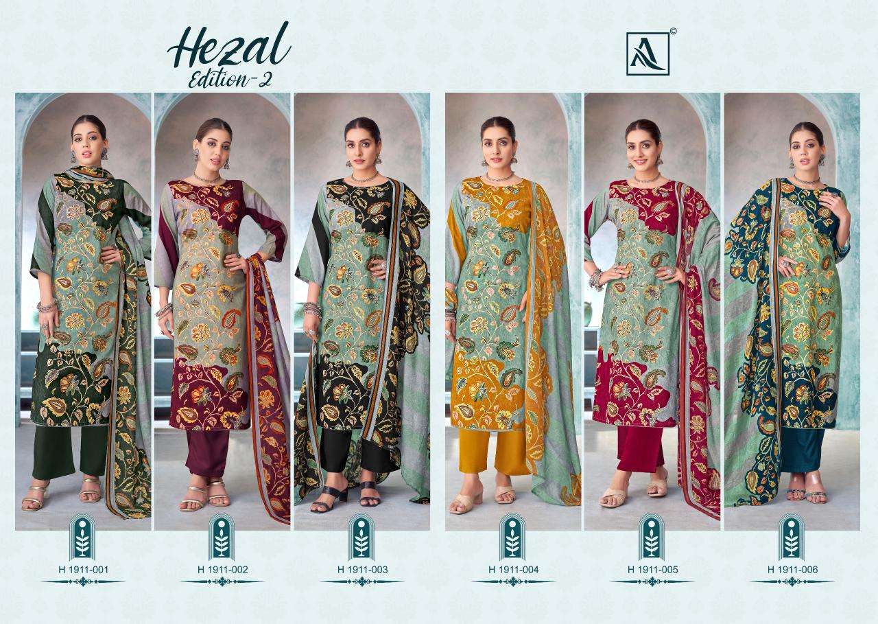 Alok suit hezal 2 Unstitched dress materials wholesale