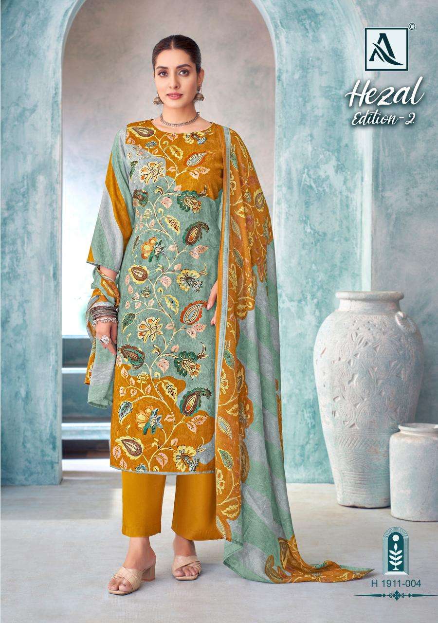 Alok suit hezal 2 Unstitched dress materials wholesale