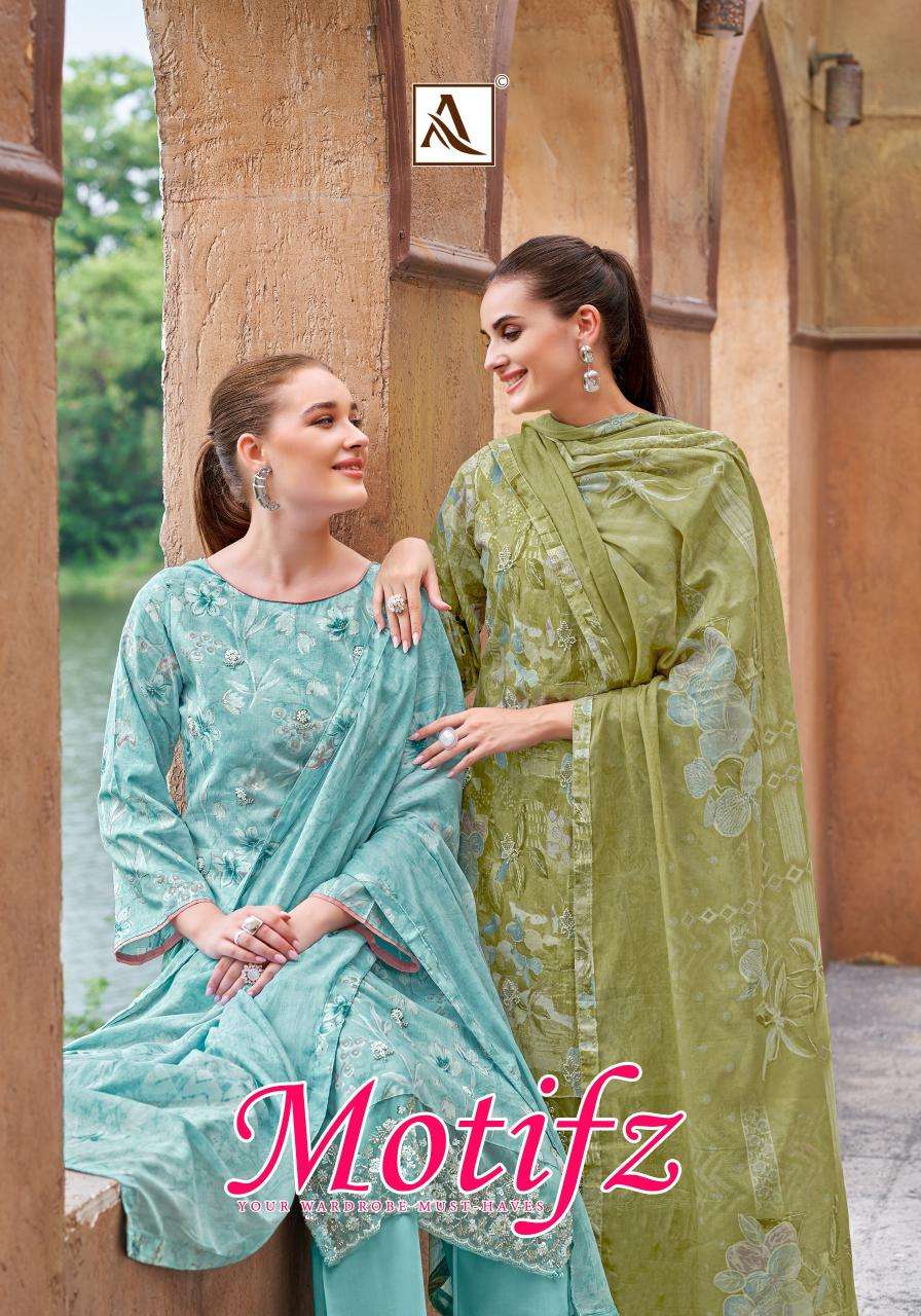Alok suit motifz wholesale dress materials