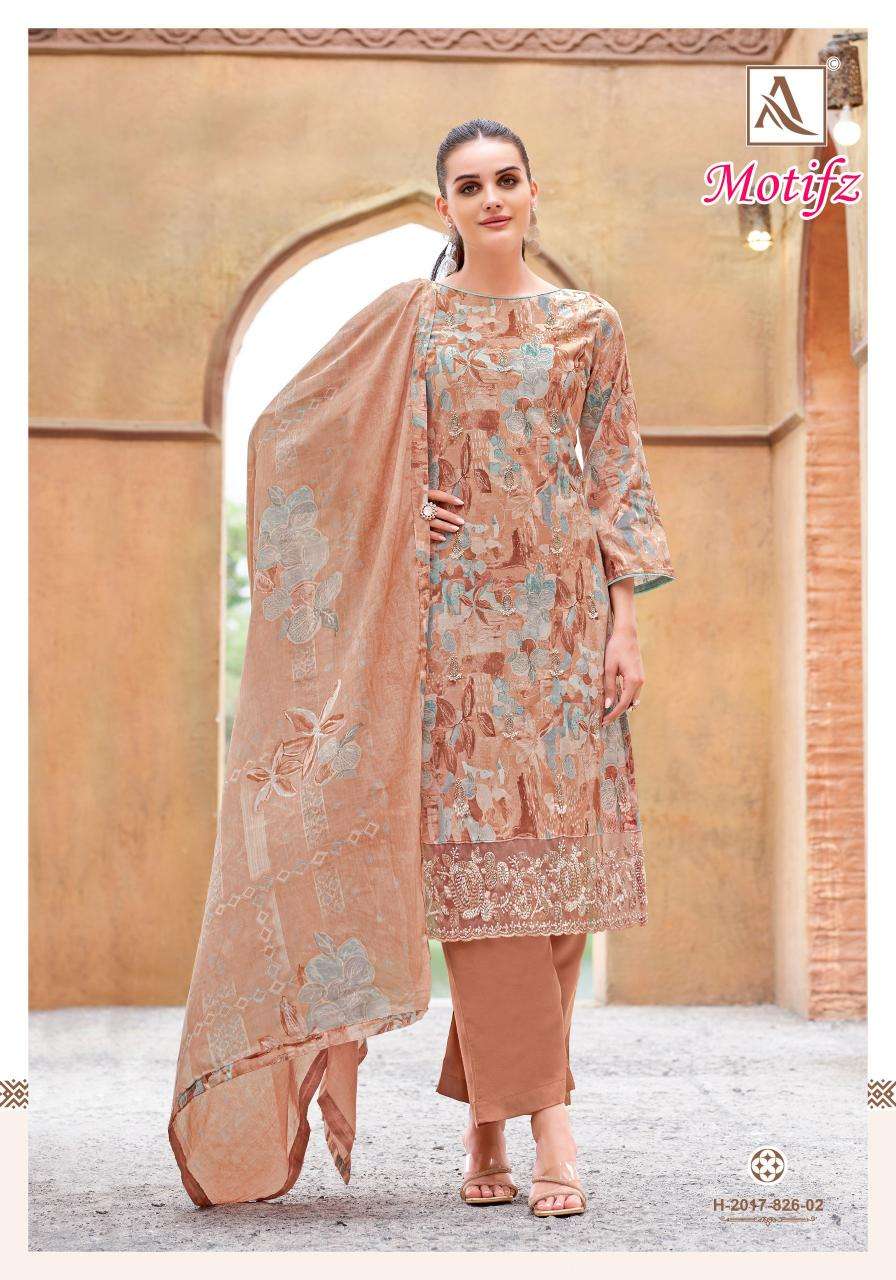 Alok suit motifz wholesale dress materials