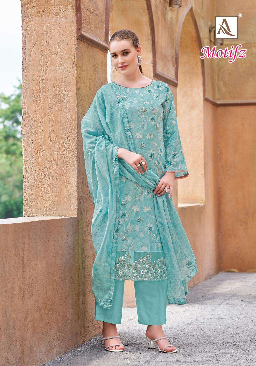 Alok suit motifz wholesale dress materials