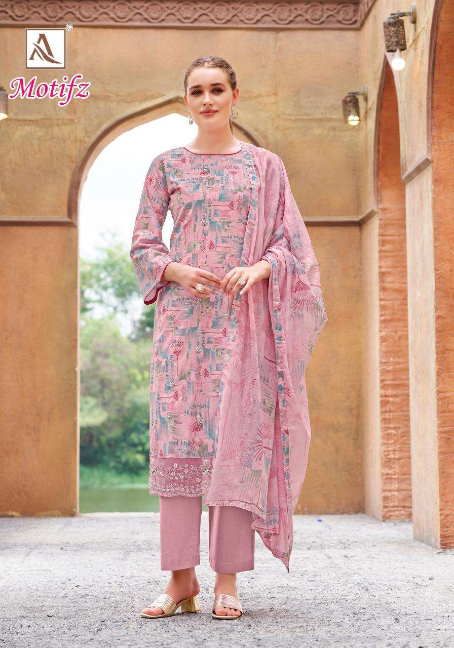 Alok suit motifz wholesale dress materials