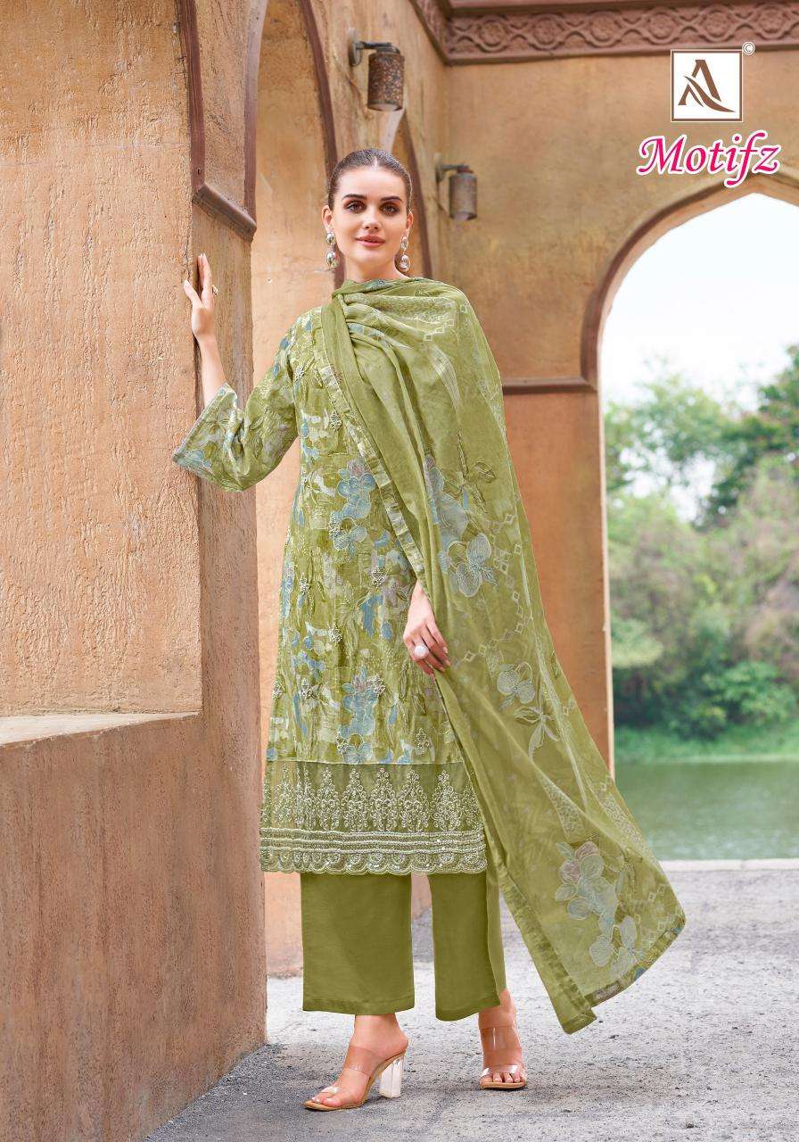 Alok suit motifz wholesale dress materials