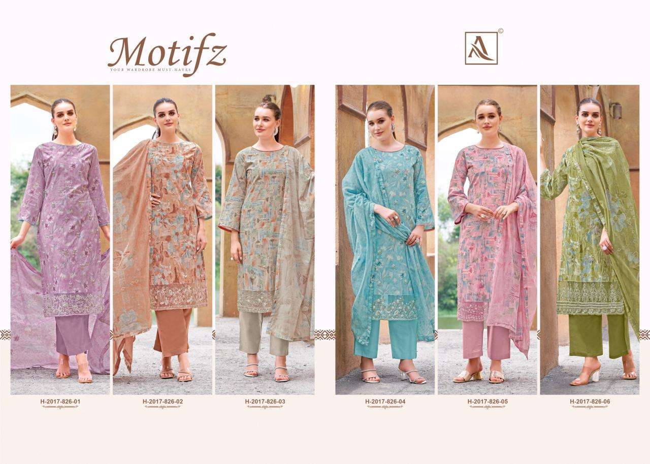 Alok suit motifz wholesale dress materials