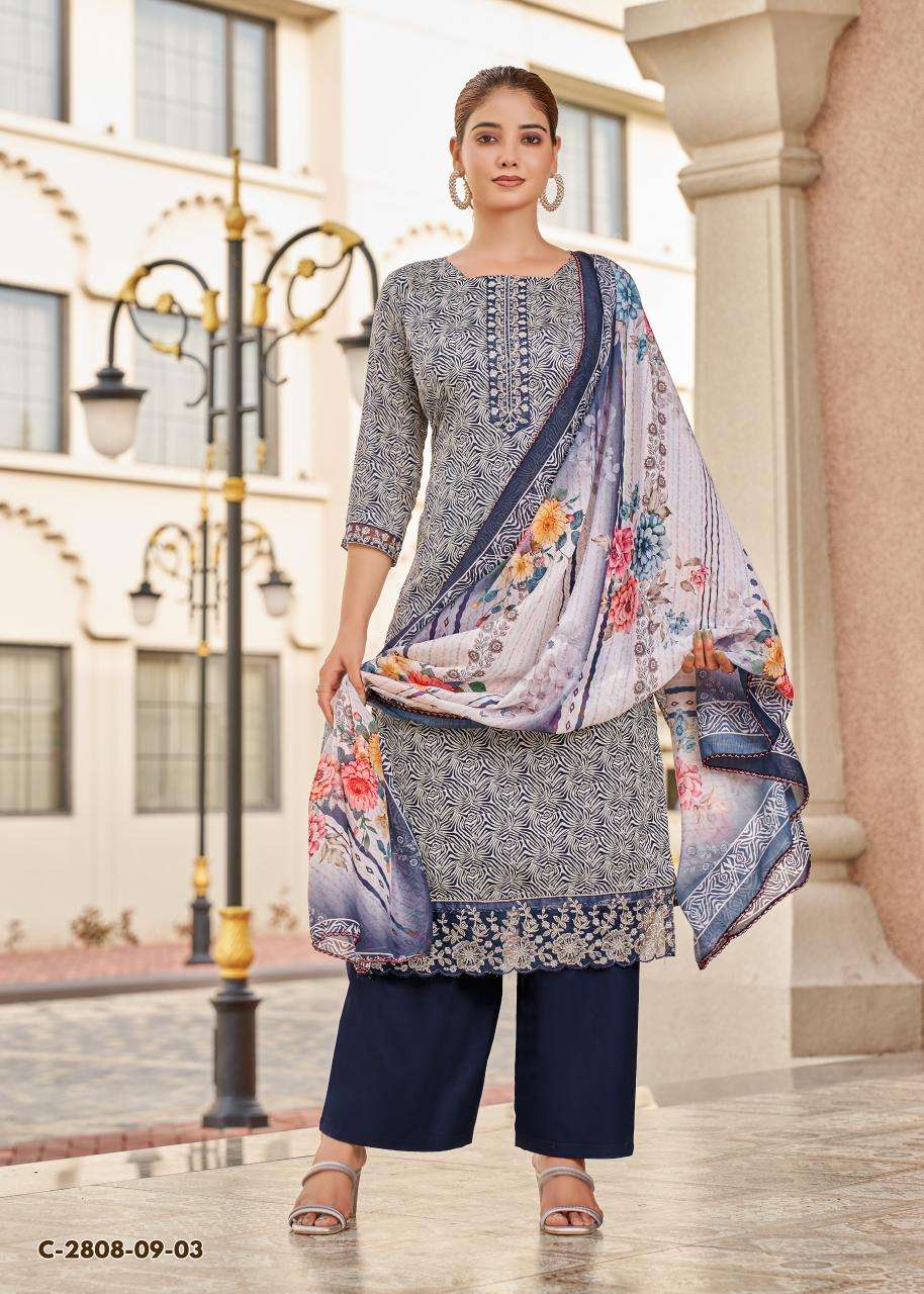 Alok suit super girl 3 Wholesale dress materials in Bangalore