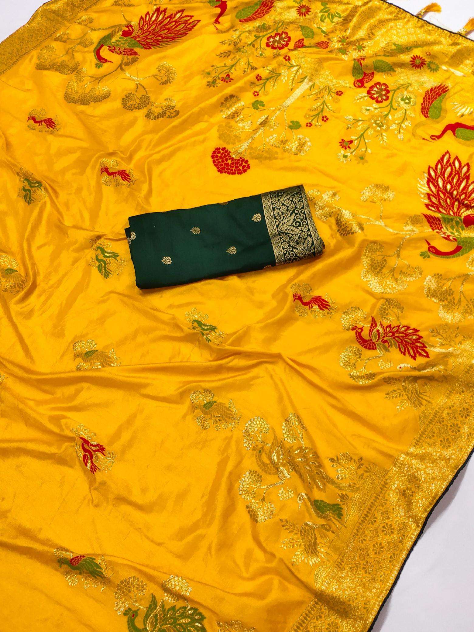 Anupama dolla morni pure viscose dolla silk Saree suppliers in India