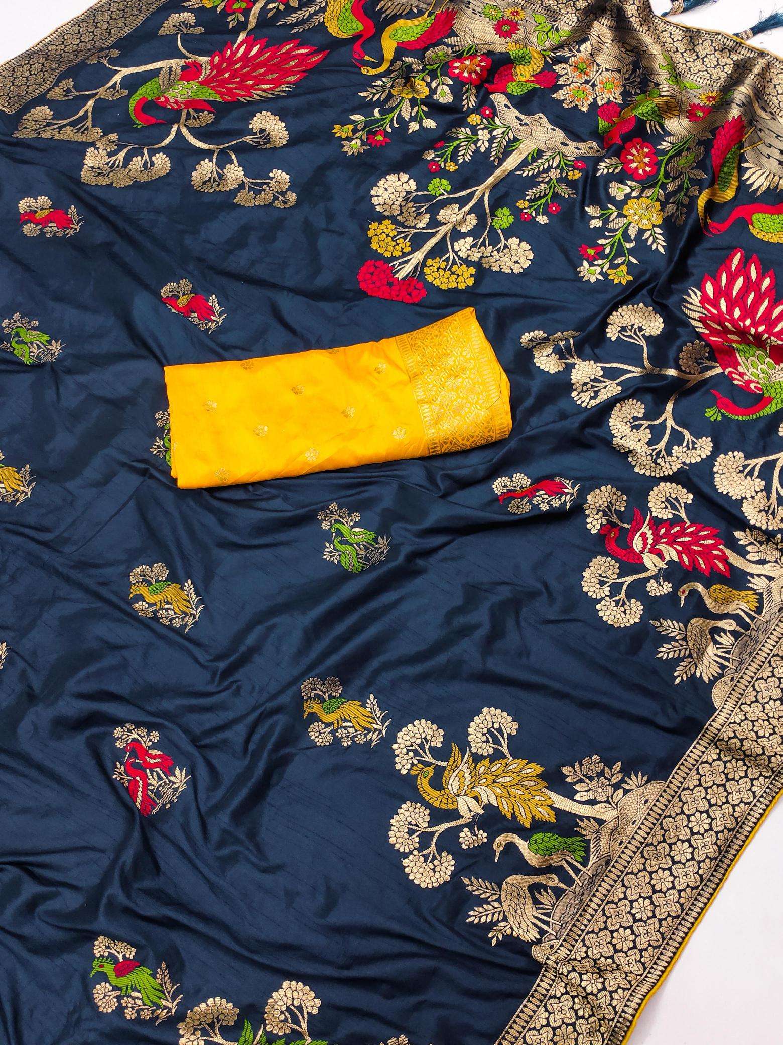 Anupama dolla morni pure viscose dolla silk Saree suppliers in India