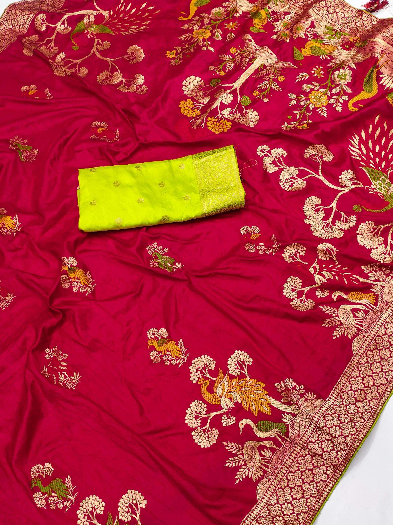 Anupama dolla morni pure viscose dolla silk Saree suppliers in India
