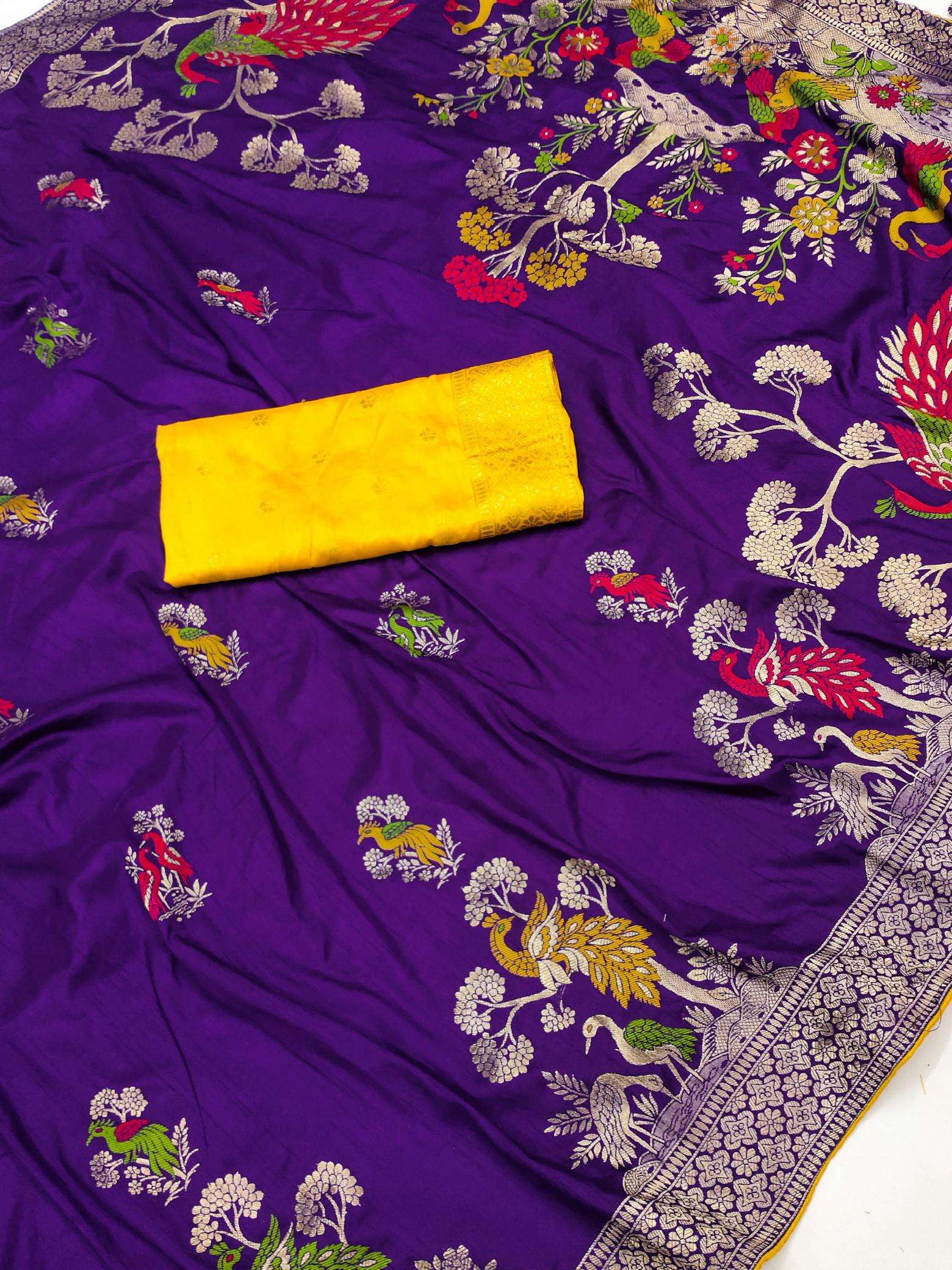 Anupama dolla morni pure viscose dolla silk Saree suppliers in India