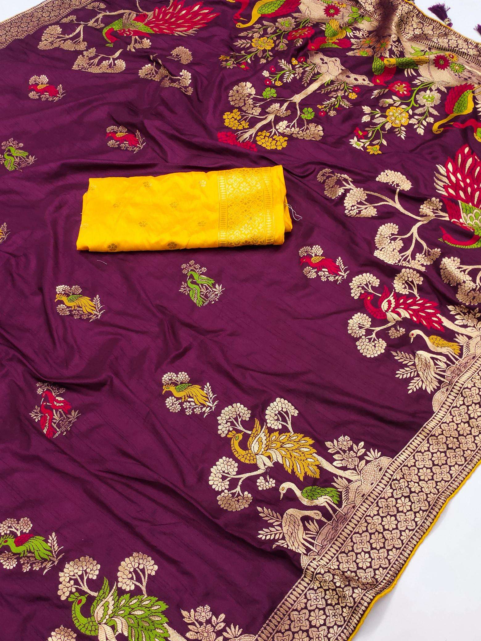Anupama dolla morni pure viscose dolla silk Saree suppliers in India