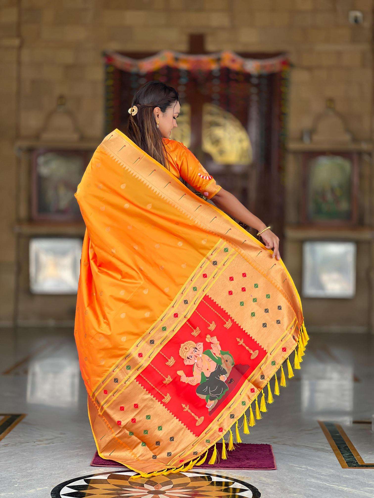 Anupama ganpati special soft pethani silk Wholesale saree manufacturer in India