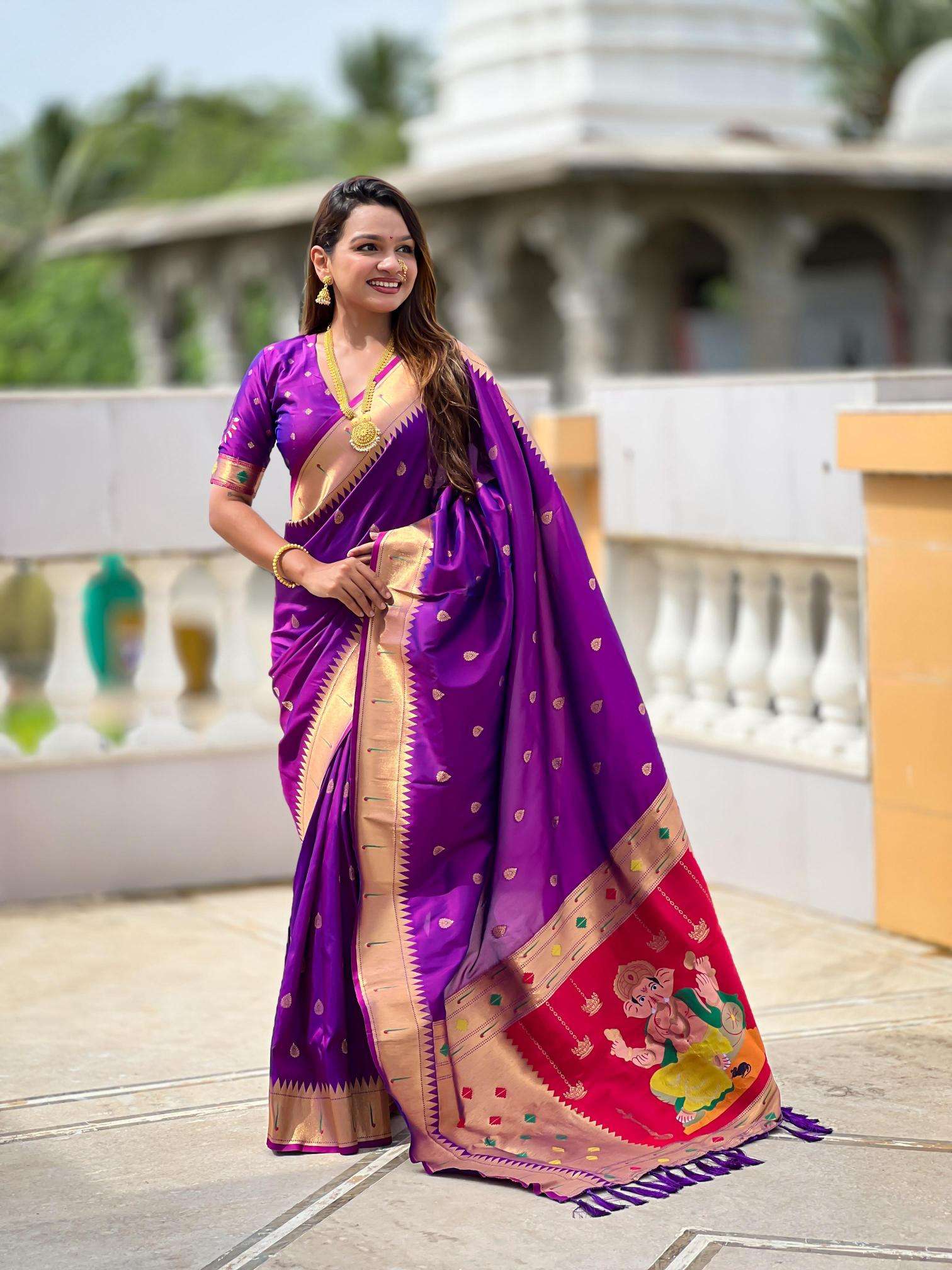 Anupama ganpati special soft pethani silk Wholesale saree manufacturer in India