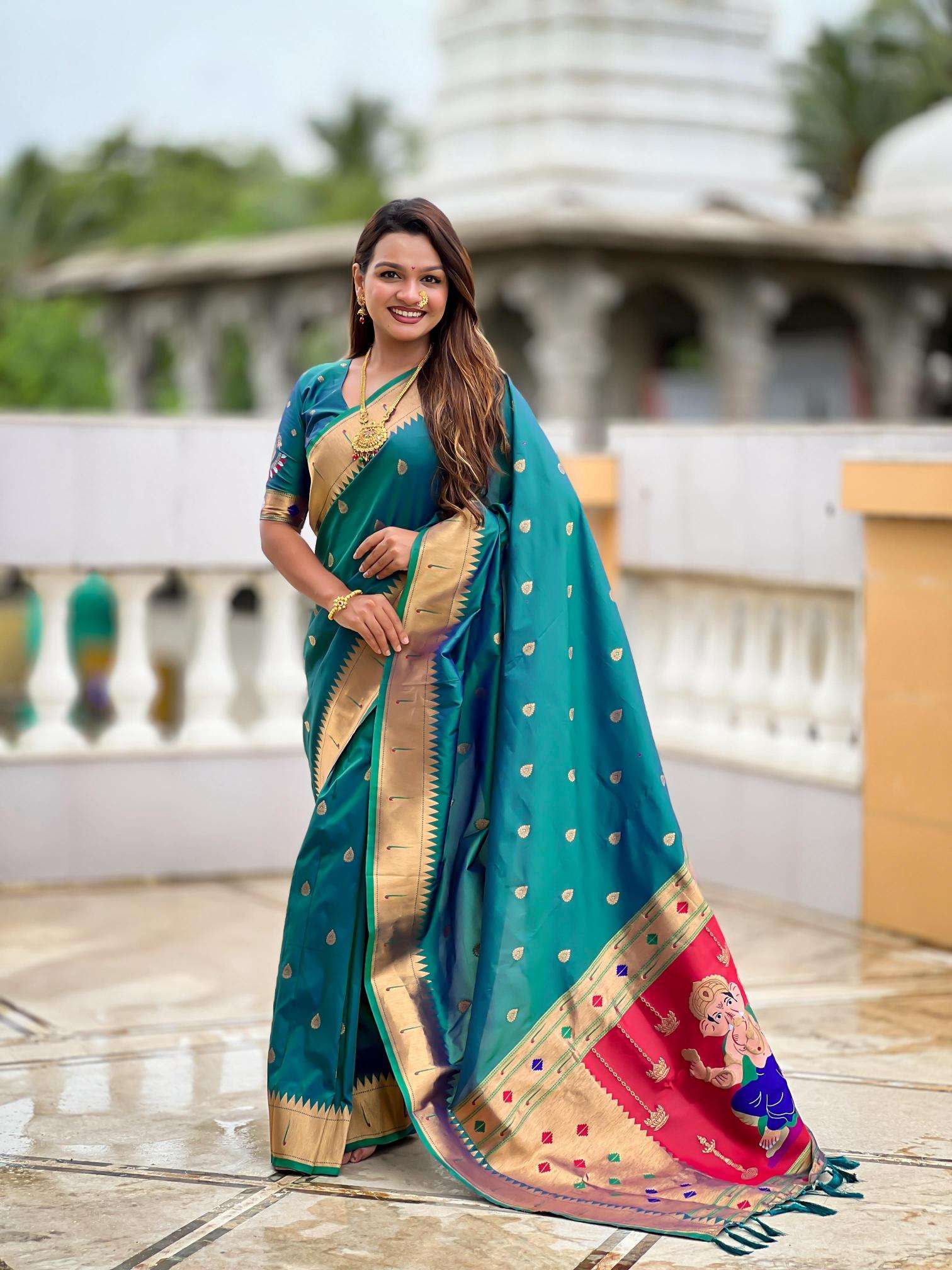 Anupama ganpati special soft pethani silk Wholesale saree manufacturer in India